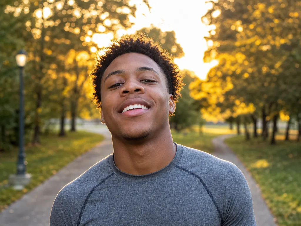 AI generated dating profile photo example