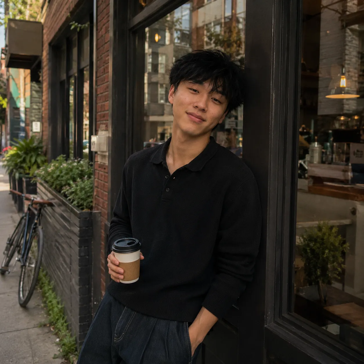 AI-generated dating photo used to demonstrate a sample score report