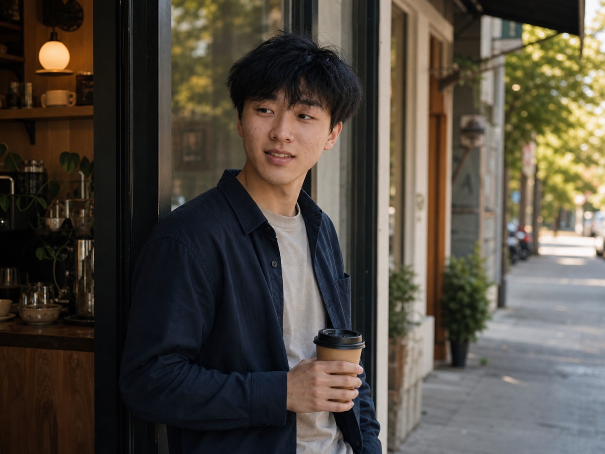 AI-generated dating app photo with adjusted light and composition